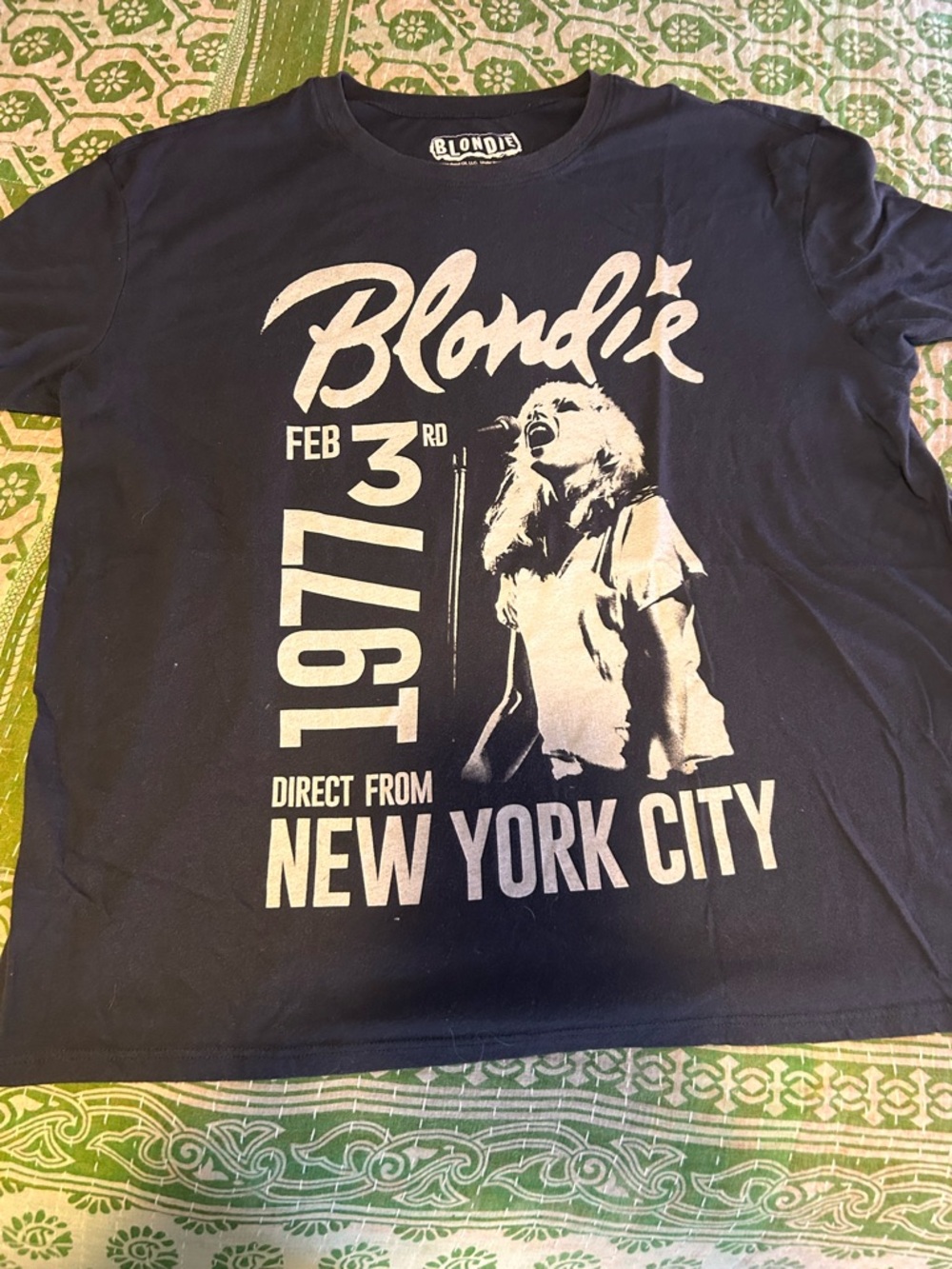 Blondie Band Graphic Tee - Black with White Print